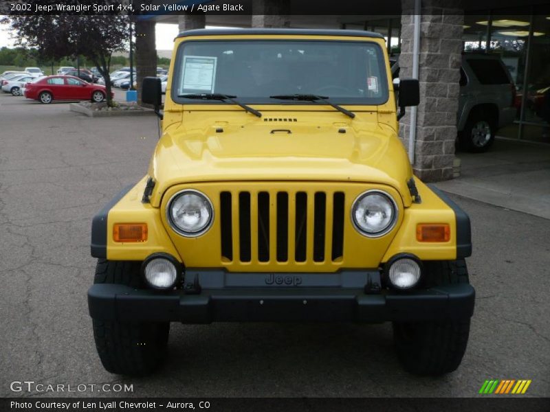 Solar Yellow / Agate Black 2002 Jeep Wrangler Sport 4x4