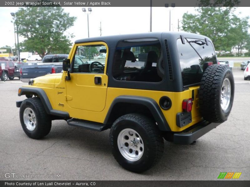 Solar Yellow / Agate Black 2002 Jeep Wrangler Sport 4x4