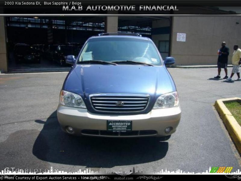 Blue Sapphire / Beige 2003 Kia Sedona EX