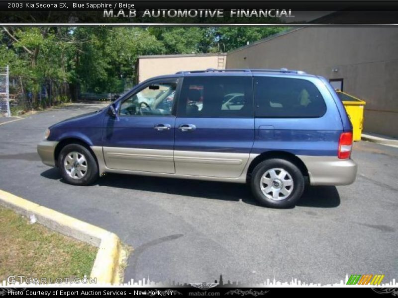 Blue Sapphire / Beige 2003 Kia Sedona EX