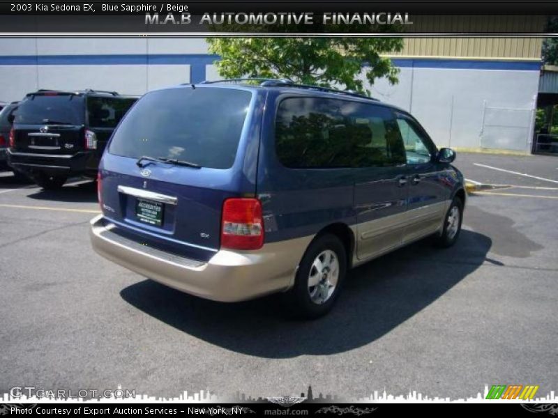 Blue Sapphire / Beige 2003 Kia Sedona EX