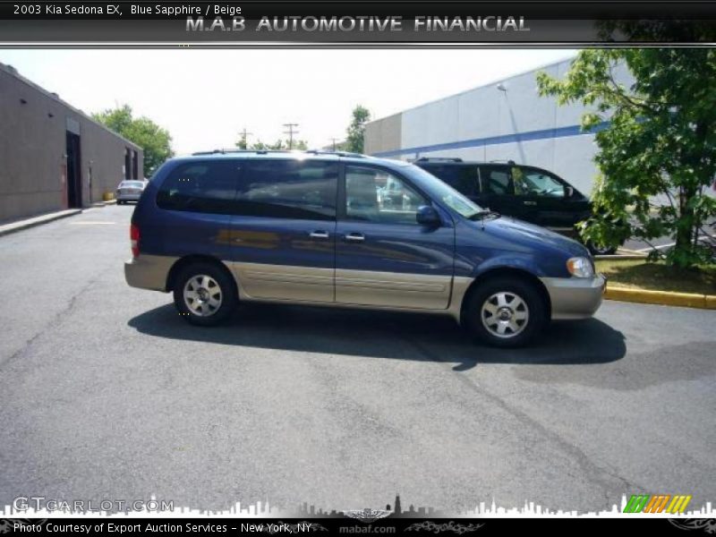 Blue Sapphire / Beige 2003 Kia Sedona EX