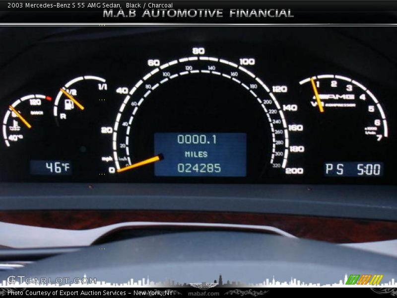 Black / Charcoal 2003 Mercedes-Benz S 55 AMG Sedan