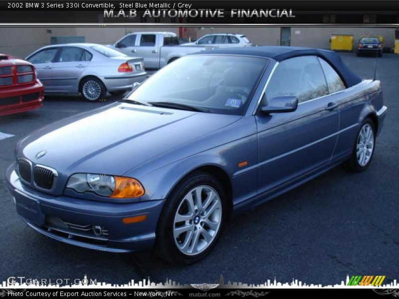 Steel Blue Metallic / Grey 2002 BMW 3 Series 330i Convertible