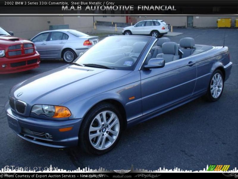 Steel Blue Metallic / Grey 2002 BMW 3 Series 330i Convertible