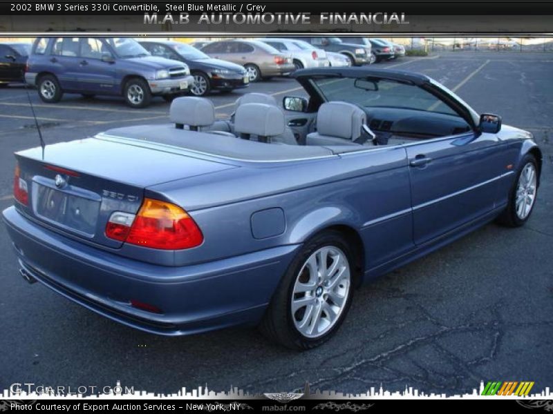 Steel Blue Metallic / Grey 2002 BMW 3 Series 330i Convertible