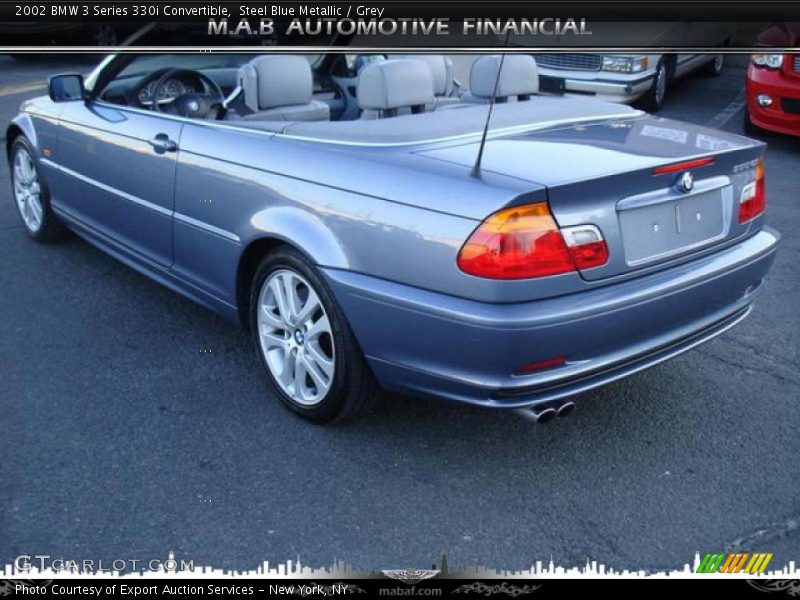 Steel Blue Metallic / Grey 2002 BMW 3 Series 330i Convertible