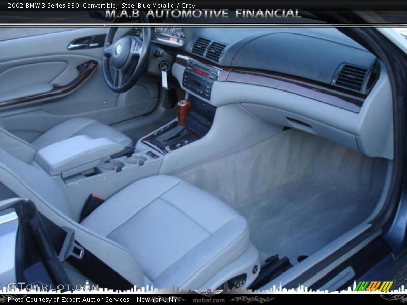 Steel Blue Metallic / Grey 2002 BMW 3 Series 330i Convertible