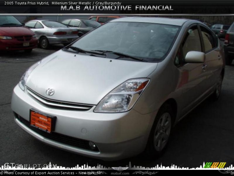 Millenium Silver Metallic / Gray/Burgundy 2005 Toyota Prius Hybrid