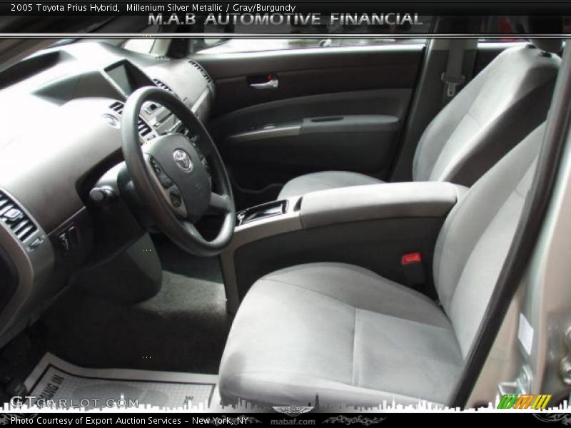 Millenium Silver Metallic / Gray/Burgundy 2005 Toyota Prius Hybrid