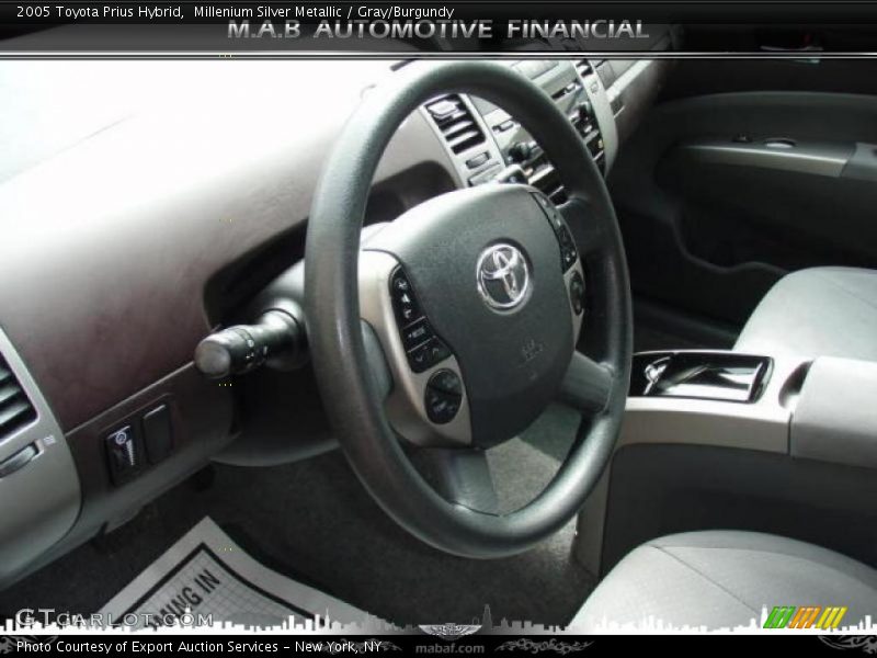 Millenium Silver Metallic / Gray/Burgundy 2005 Toyota Prius Hybrid