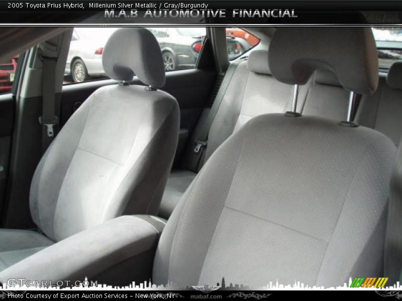 Millenium Silver Metallic / Gray/Burgundy 2005 Toyota Prius Hybrid