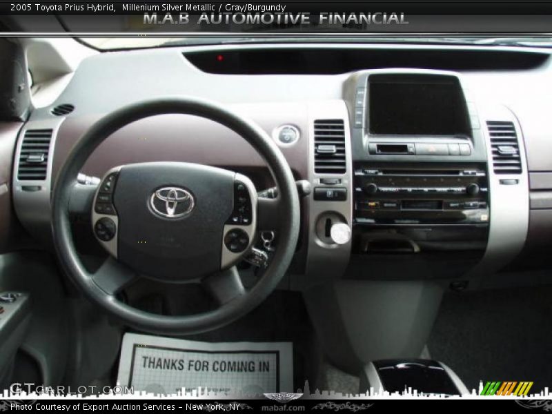 Millenium Silver Metallic / Gray/Burgundy 2005 Toyota Prius Hybrid