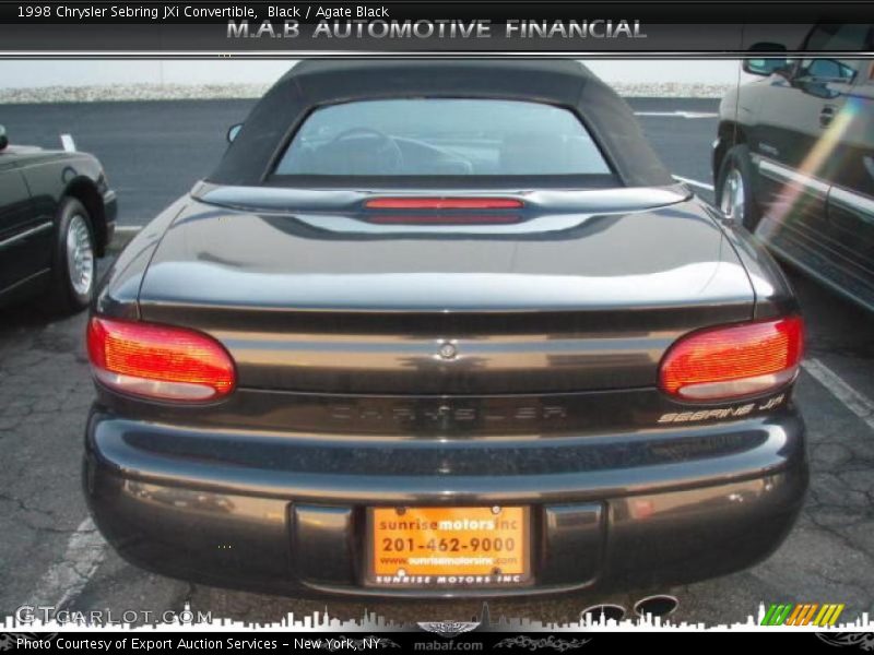 Black / Agate Black 1998 Chrysler Sebring JXi Convertible