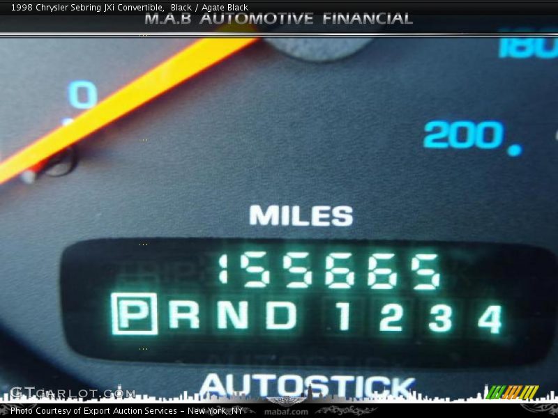 Black / Agate Black 1998 Chrysler Sebring JXi Convertible