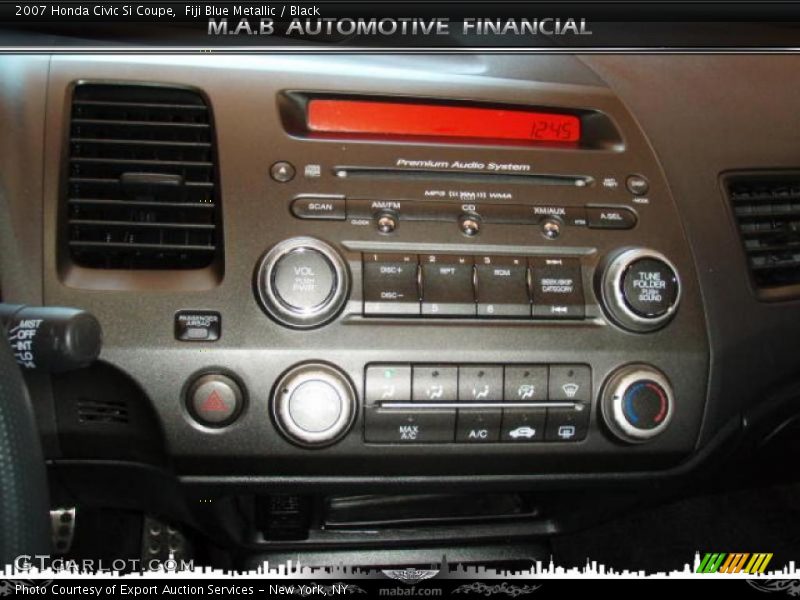 Fiji Blue Metallic / Black 2007 Honda Civic Si Coupe
