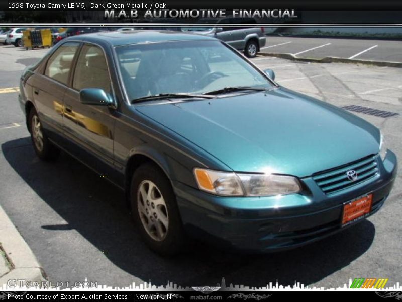 Dark Green Metallic / Oak 1998 Toyota Camry LE V6