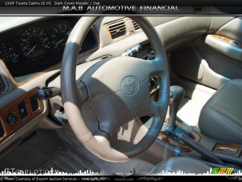 Dark Green Metallic / Oak 1998 Toyota Camry LE V6