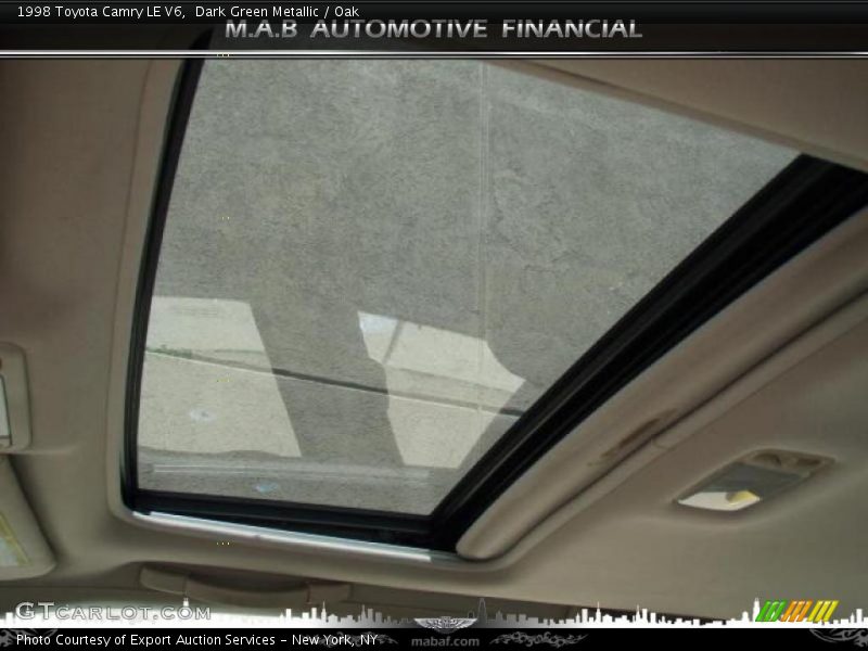 Dark Green Metallic / Oak 1998 Toyota Camry LE V6