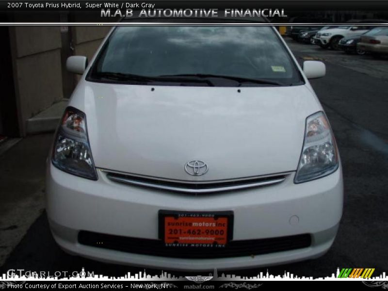 Super White / Dark Gray 2007 Toyota Prius Hybrid