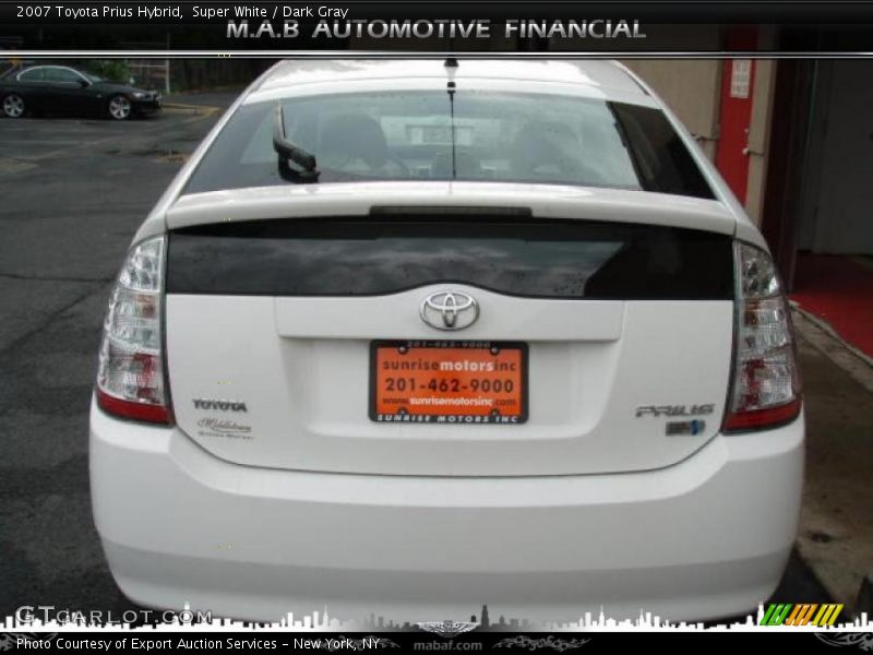 Super White / Dark Gray 2007 Toyota Prius Hybrid