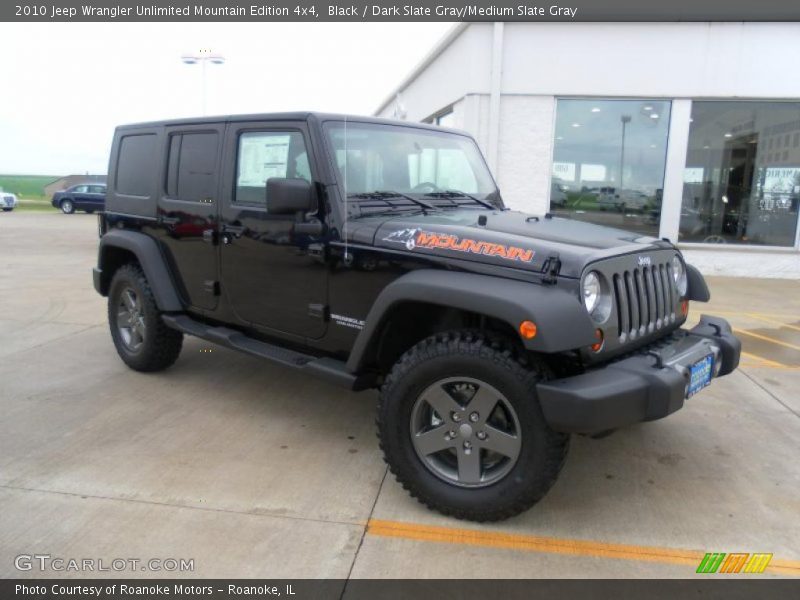 Black / Dark Slate Gray/Medium Slate Gray 2010 Jeep Wrangler Unlimited Mountain Edition 4x4
