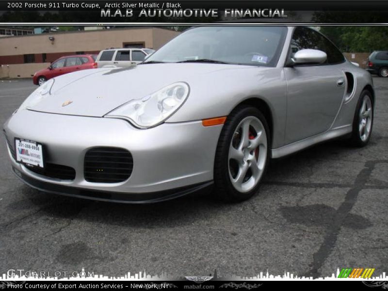 Arctic Silver Metallic / Black 2002 Porsche 911 Turbo Coupe