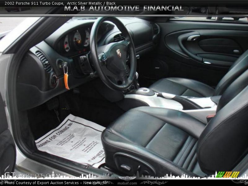 Arctic Silver Metallic / Black 2002 Porsche 911 Turbo Coupe