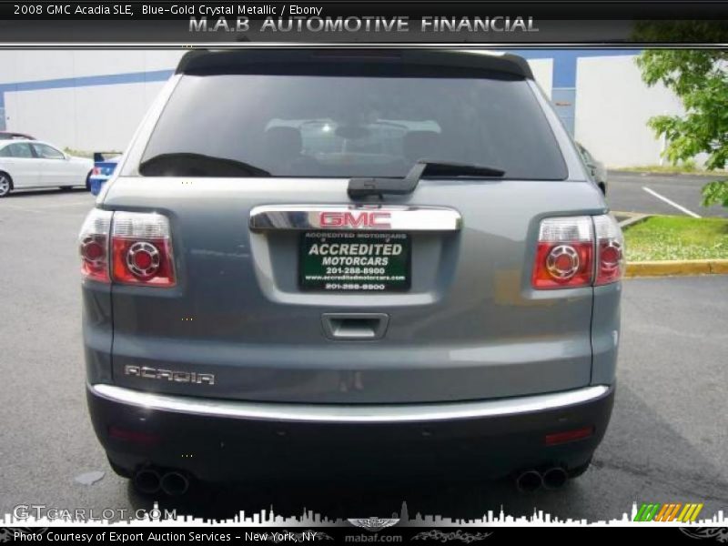 Blue-Gold Crystal Metallic / Ebony 2008 GMC Acadia SLE