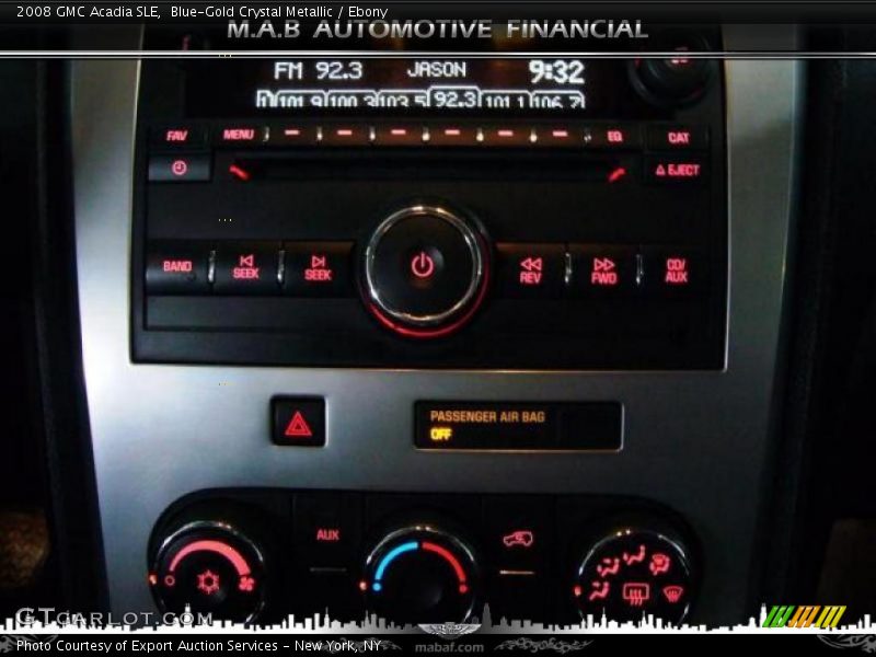 Blue-Gold Crystal Metallic / Ebony 2008 GMC Acadia SLE
