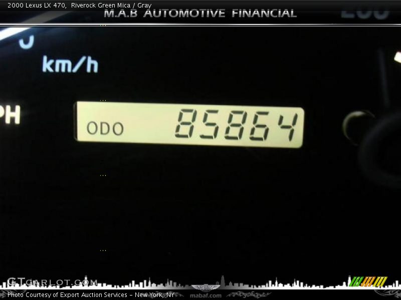 Riverock Green Mica / Gray 2000 Lexus LX 470