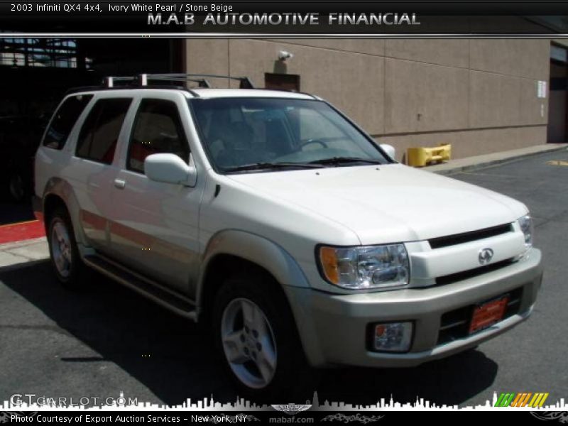 Ivory White Pearl / Stone Beige 2003 Infiniti QX4 4x4