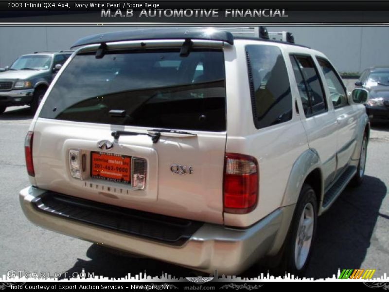 Ivory White Pearl / Stone Beige 2003 Infiniti QX4 4x4