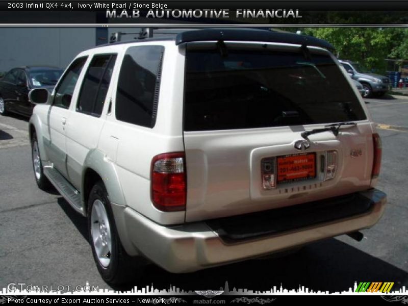 Ivory White Pearl / Stone Beige 2003 Infiniti QX4 4x4