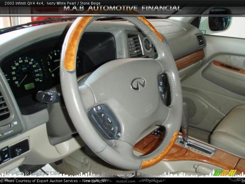 Ivory White Pearl / Stone Beige 2003 Infiniti QX4 4x4