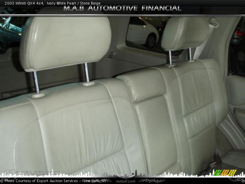 Ivory White Pearl / Stone Beige 2003 Infiniti QX4 4x4