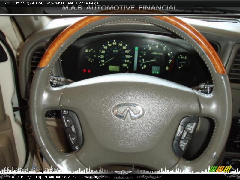 Ivory White Pearl / Stone Beige 2003 Infiniti QX4 4x4