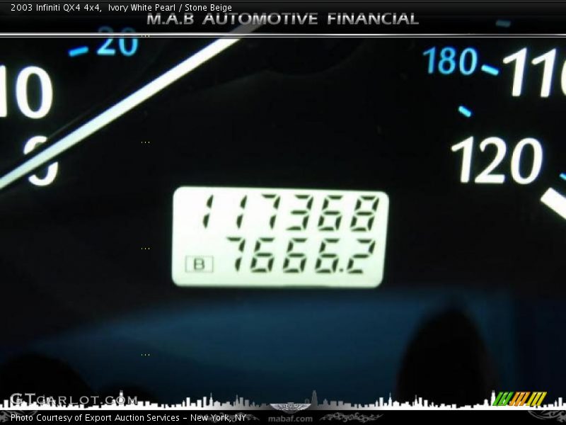 Ivory White Pearl / Stone Beige 2003 Infiniti QX4 4x4