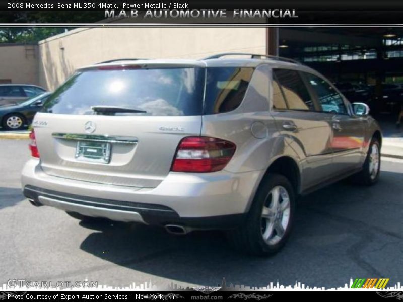 Pewter Metallic / Black 2008 Mercedes-Benz ML 350 4Matic