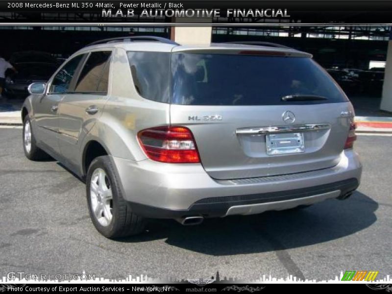 Pewter Metallic / Black 2008 Mercedes-Benz ML 350 4Matic