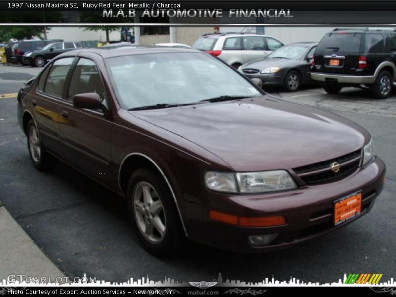 Ruby Red Pearl Metallic / Charcoal 1997 Nissan Maxima SE