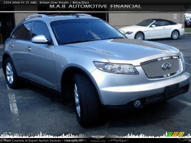 Brilliant Silver Metallic / Willow/Black 2004 Infiniti FX 35 AWD