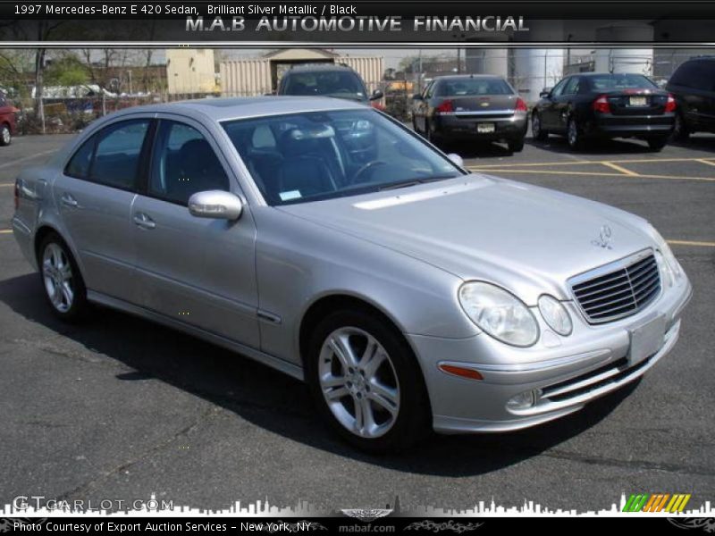 Brilliant Silver Metallic / Black 1997 Mercedes-Benz E 420 Sedan