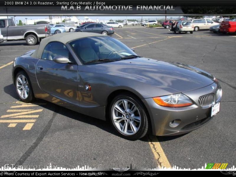 Sterling Grey Metallic / Beige 2003 BMW Z4 3.0i Roadster