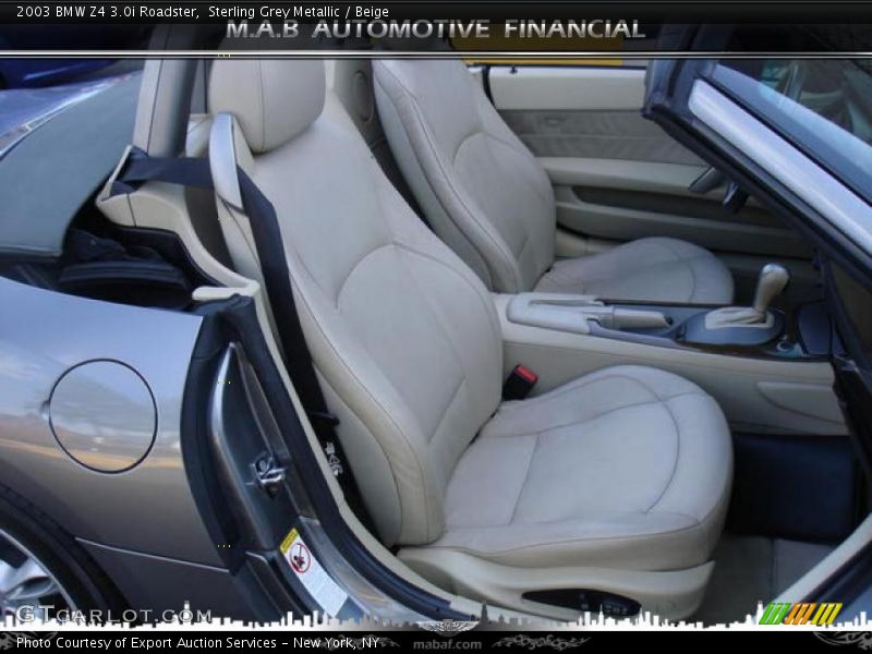 Sterling Grey Metallic / Beige 2003 BMW Z4 3.0i Roadster