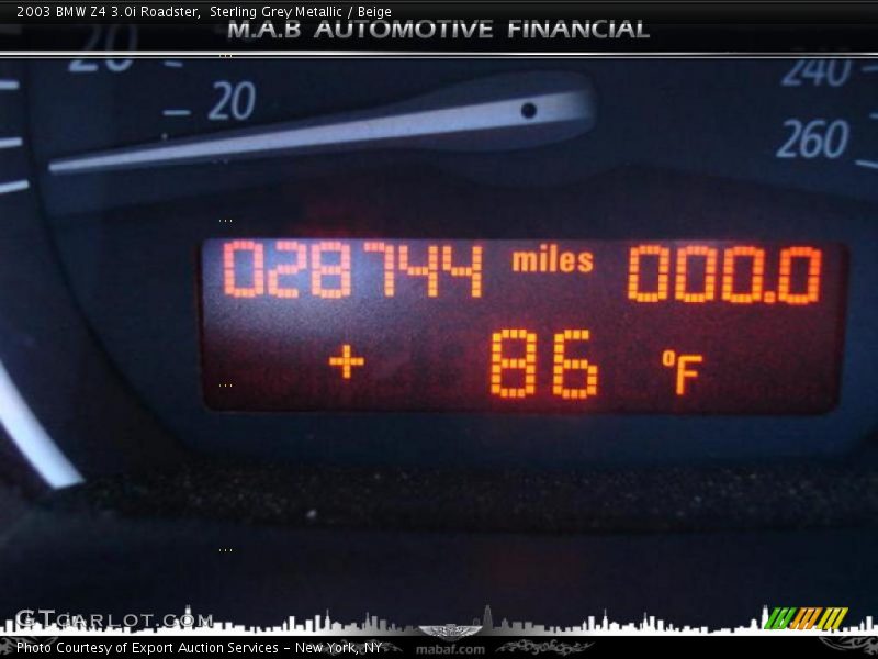 Sterling Grey Metallic / Beige 2003 BMW Z4 3.0i Roadster