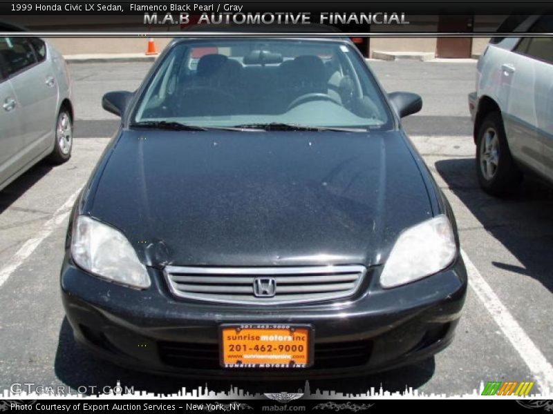 Flamenco Black Pearl / Gray 1999 Honda Civic LX Sedan