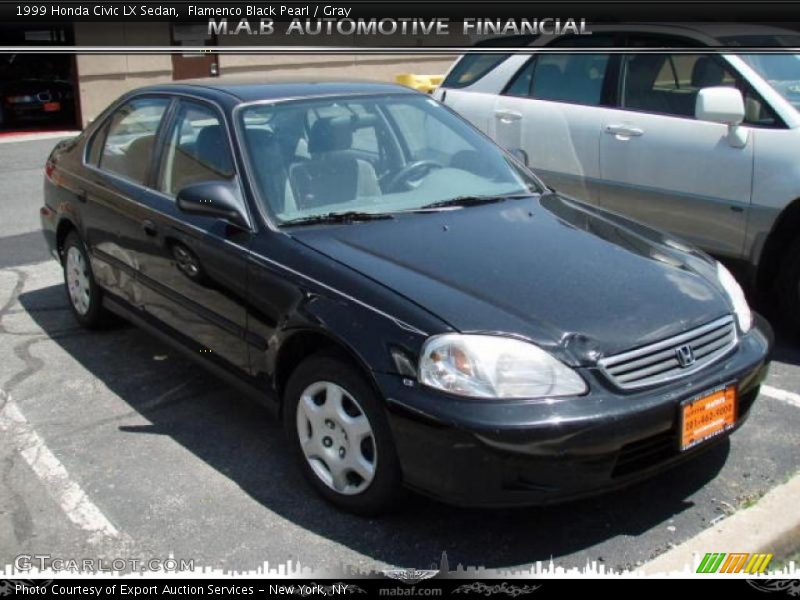 Flamenco Black Pearl / Gray 1999 Honda Civic LX Sedan