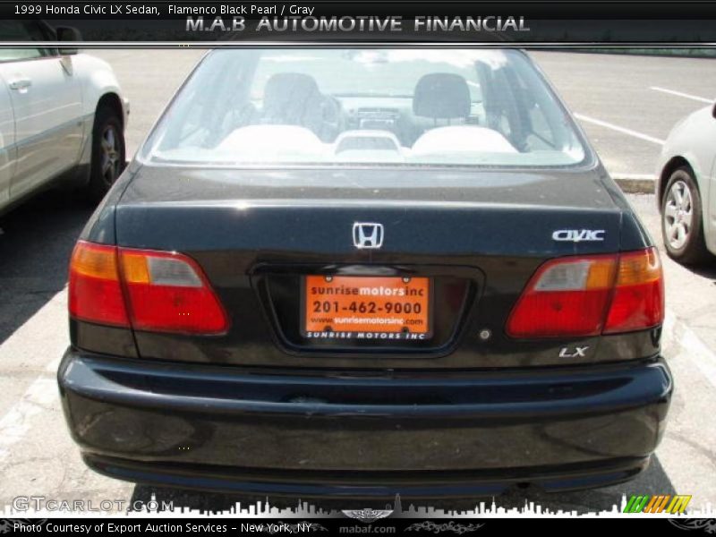 Flamenco Black Pearl / Gray 1999 Honda Civic LX Sedan