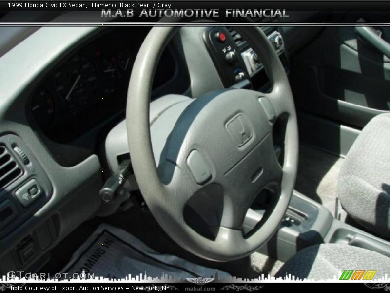 Flamenco Black Pearl / Gray 1999 Honda Civic LX Sedan